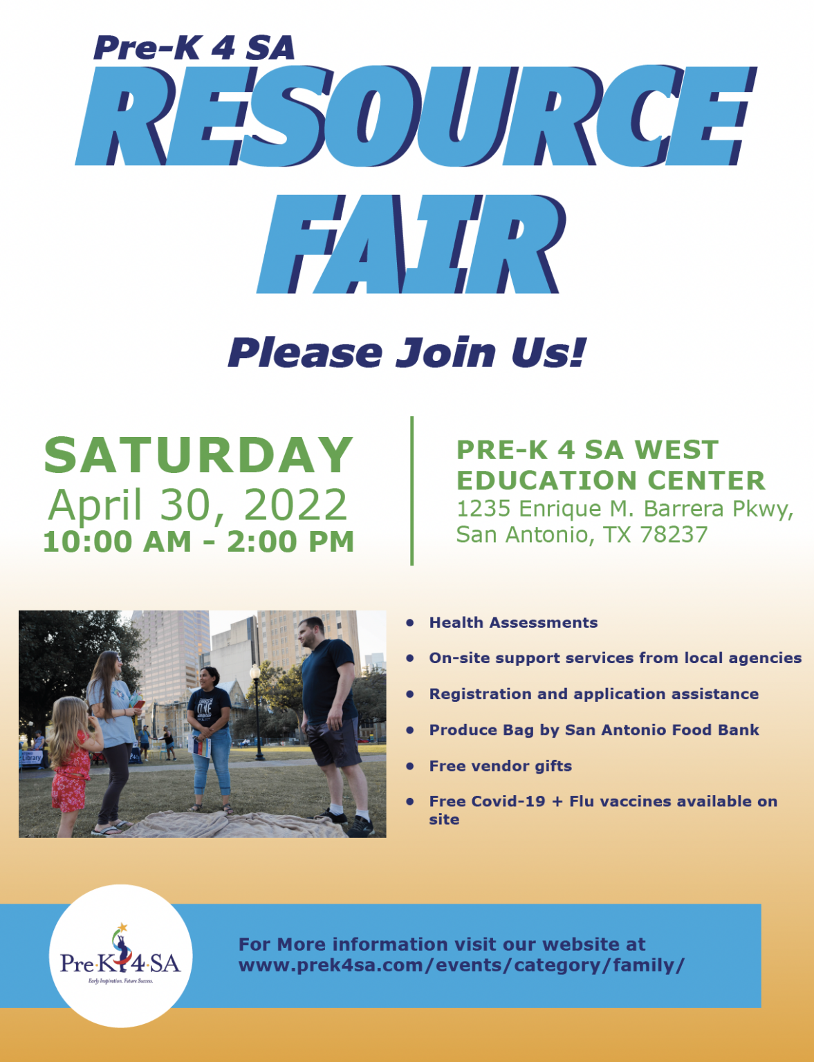 Pre K 4 SA Resource Fair Pre K 4 SA