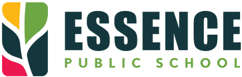 essence public school logo in black red, yellow, and green