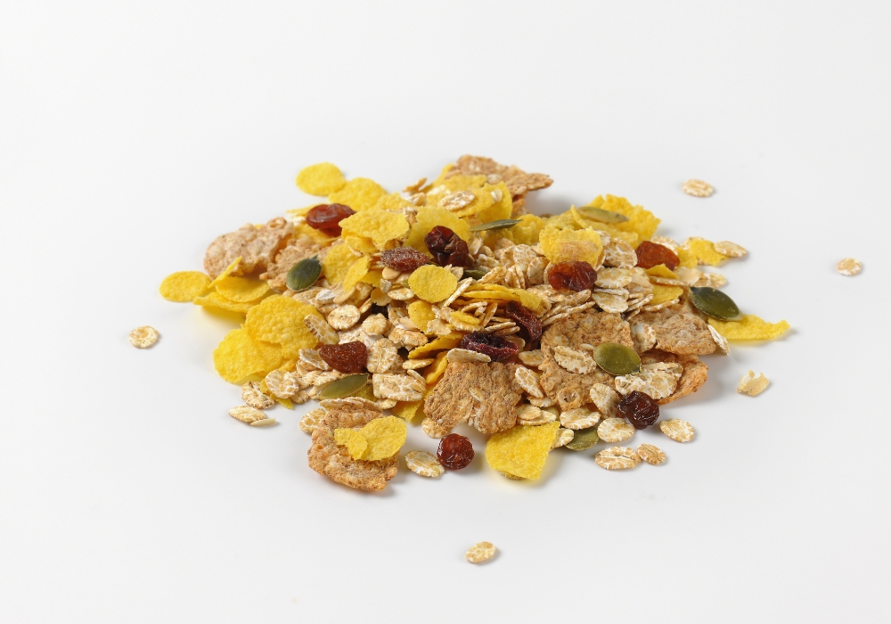 A handful of nut-free snack mix