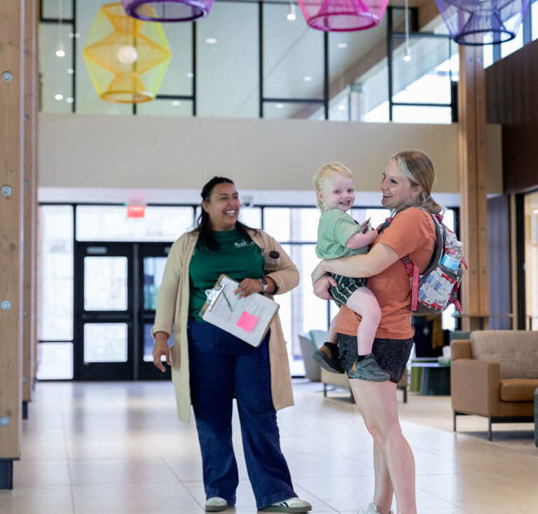 welcome center, bright and airy lobby at Pre-K 4 SA South Center