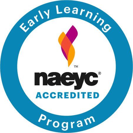 NAEYC accredited Pre-K 4 SA early learning program logo.