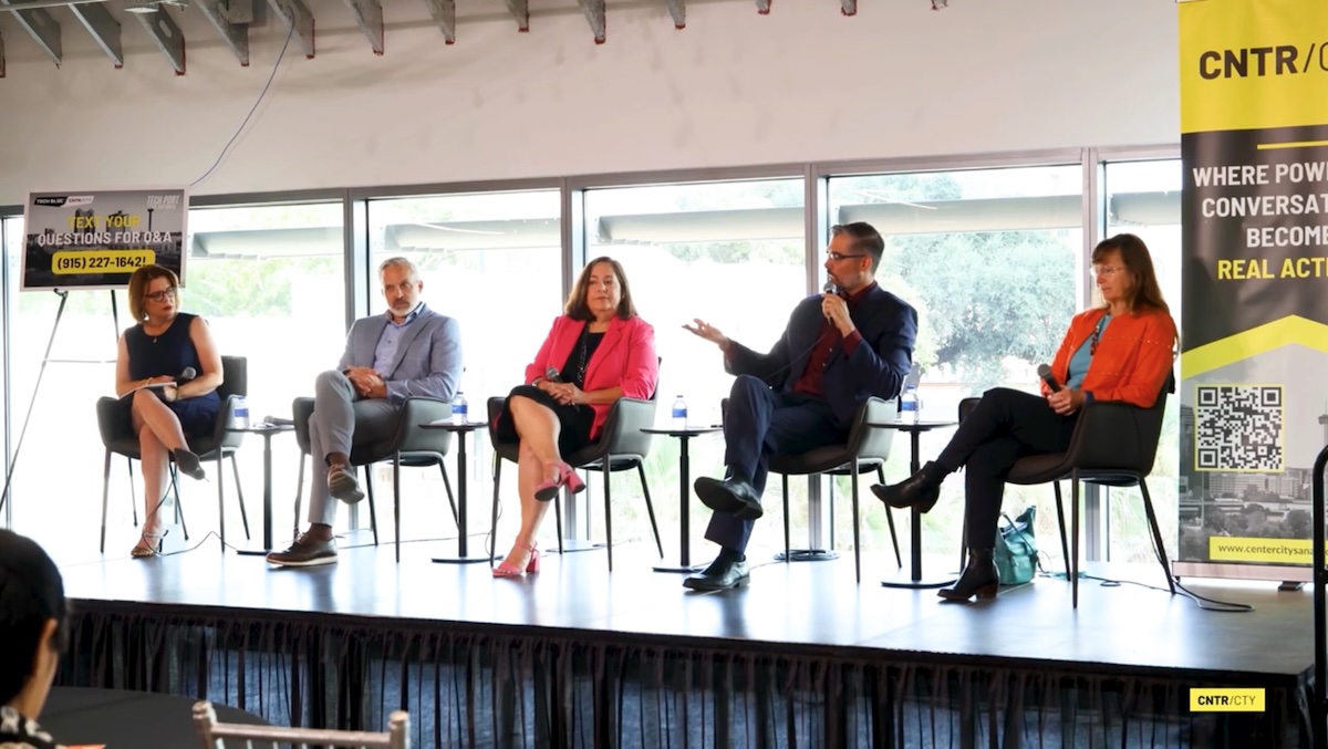 Panel discussion on early childhood education and access in San Antonio.