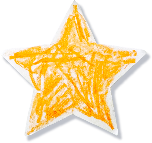 Yellow star cutout